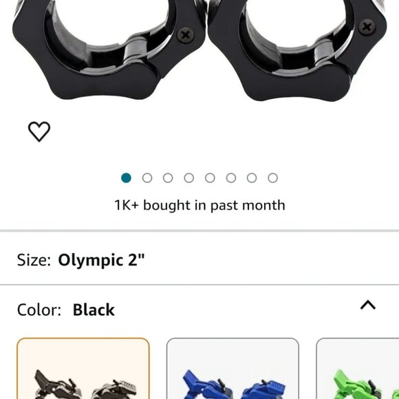 Workout Weight Safery Clips - Olympic Bar - Picture 4 of 8